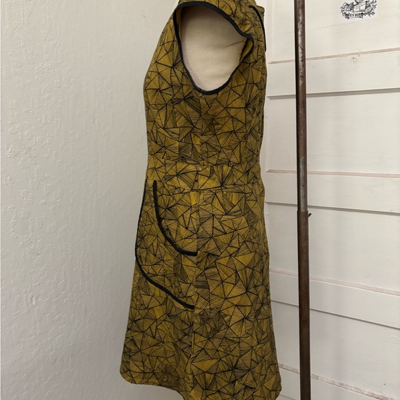 Nooworks Abstract Geometric Fit Flare Pocket A Line Mini Dress Size XL - Picture 3 of 9